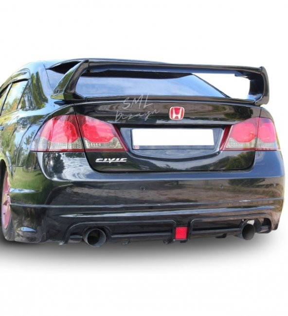 Honda Civic Fd6 Bagaj Üstü 4 Parça Yüksek Spoiler / Spoyler ürün görseli 1