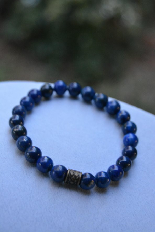 STONEAGE Lacivert Renk Lapis Lazuli Doğal Taş Unisex Bileklik Hem Kadın Hem Erkek Kullanabilir ürün görseli 1