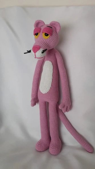 Pembe Panter Amigurumi Organik Oyuncak ürün görseli 1