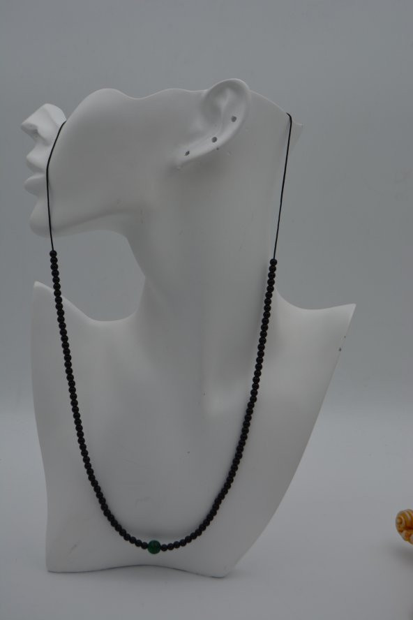 STONEAGE JEWELLERY Malahit ve Oniks Kolye - Resim 5