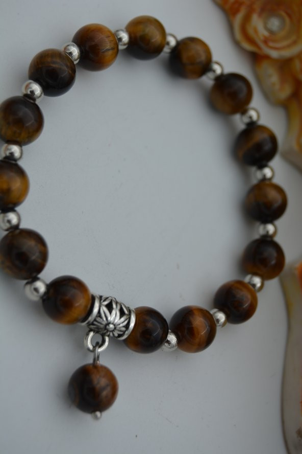STONEAGE JEWELLERY Kaplan Gözü Doğal Taşlı Bileklik ürün görseli 1