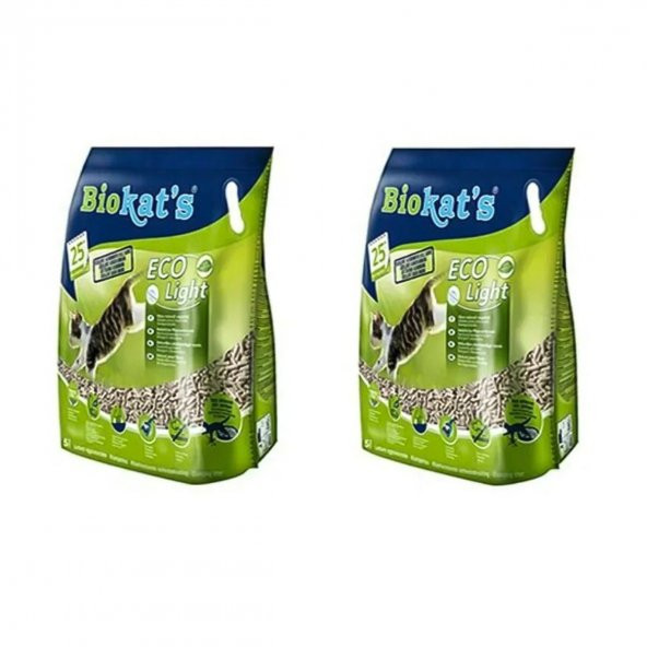 Biokat's Eco Light Pelet Kedi Kumu 5 Lt x 2 Li ürün görseli 1