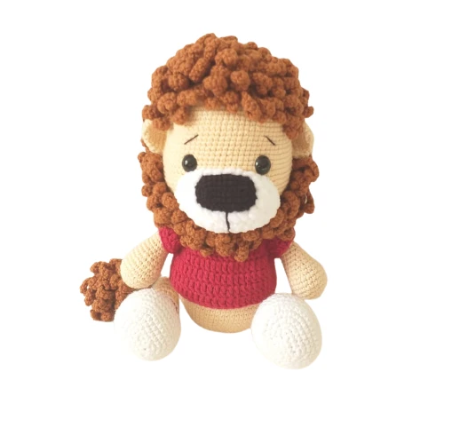 Yeleli Aslan Amigurumi Organik Oyuncak ürün görseli 1