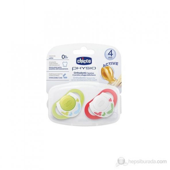 Chicco Yalancı Emzik Physioring Unisex kaucuk 4M 2 Lı ürün görseli 1