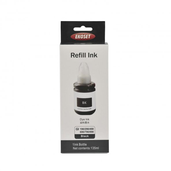 Ekoset Canon Pixma G2400 uyumlu Siyah mürekkep 135 ml ürün görseli 1