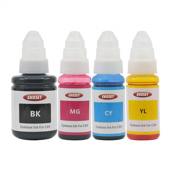 Ekoset Canon Pixma G2410 uyumlu mürekkep 4 renk ürün görseli 1