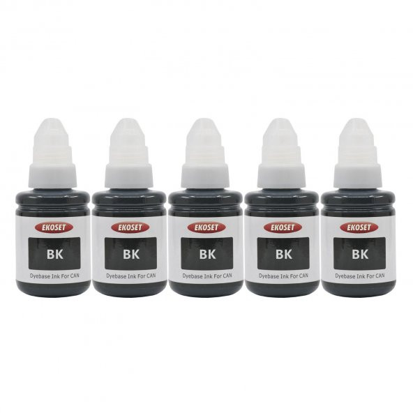 Ekoset Canon G1400 G1410 uyumlu Siyah Mürekkep 135ml 5li set ürün görseli 1