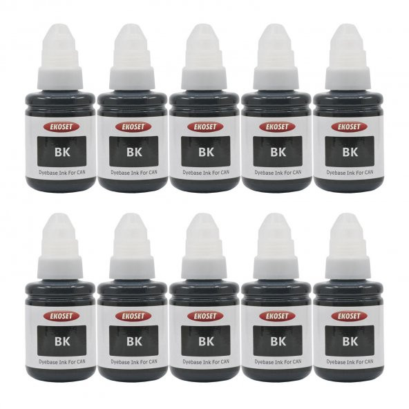 Ekoset Canon G2400 G2410 uyumlu Siyah Mürekkep 135ml 10 adet ürün görseli 1