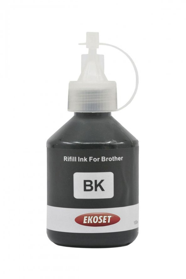 Ekoset Brother Tanklı yazıcılar için uyumlu Siyah mürekkep 100 ml ürün görseli 1