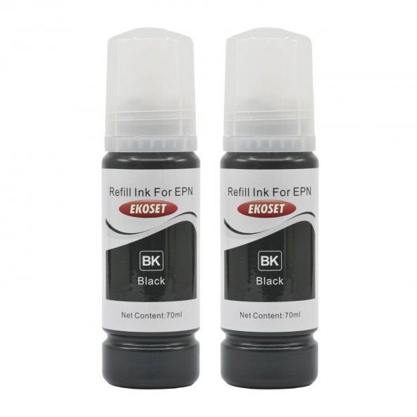 Ekoset Epson L3110 Siyah Muadil Mürekkep 2li set 70ml 103 serisi ürün görseli 1