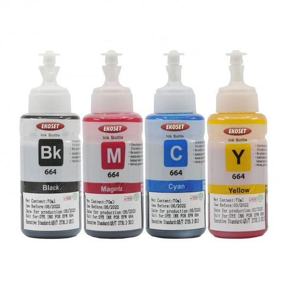 Ekoset Epson L100 L110 L130 L365 L1300 4 Renk Muadil Mürekkep ürün görseli 1