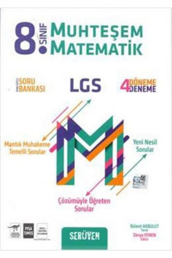Serüven Yayınları 8. Sınıf LGS Muhteşem Matematik Soru Bankası ürün görseli 1