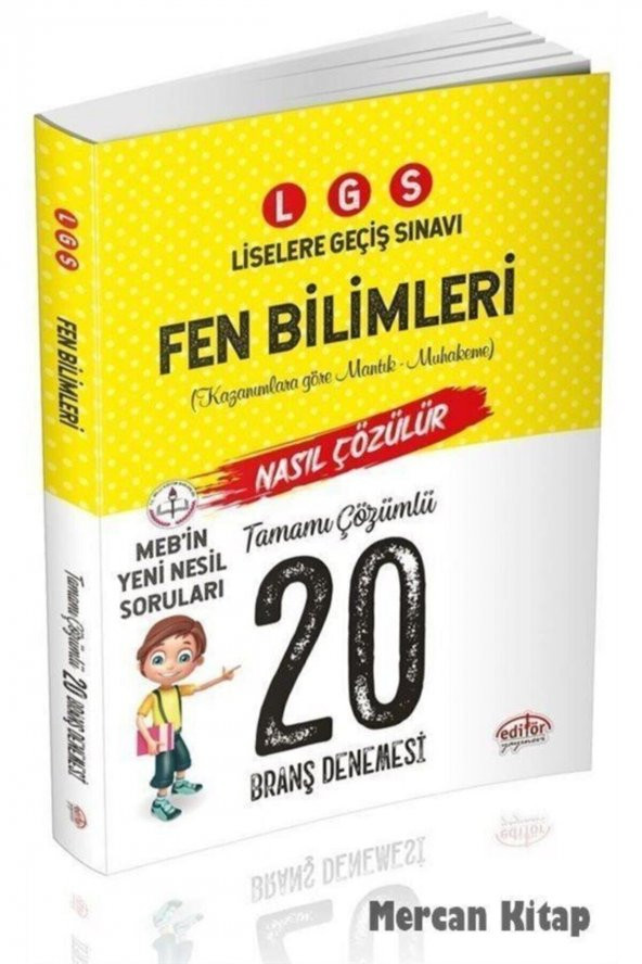 Editör Yayınları 8. Sınıf LGS Fen Bilimleri Tamamı Çözümlü 20 Deneme Sınavı ürün görseli 1