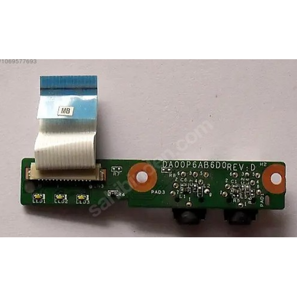 HP CompaQ CQ61 Audio Ses Kartı DA00P6AB6D0 15 Pin Kablosuyla ürün görseli 1