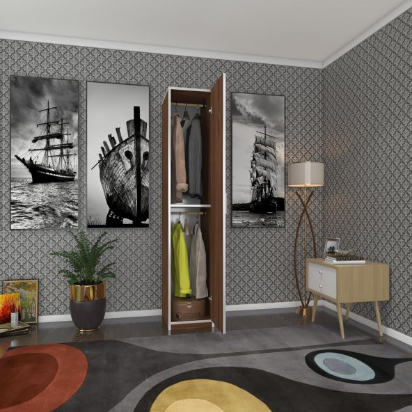 Kenzlife gardırop öğrenci dolabı tek kapılı günebakan cvz 180*35*42 cvz gardolap dolap ofis ürün görseli 1