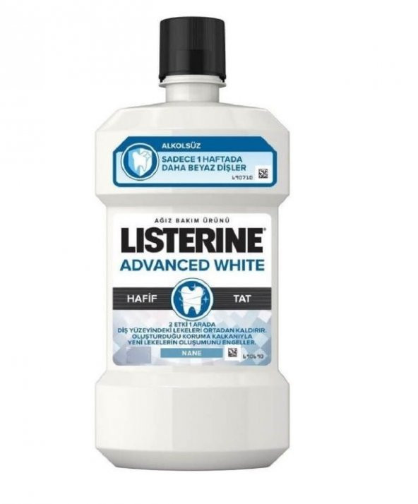 Listerine Advanced White Hafif Tat Ağız Bakım Suyu 1000x2 2000 Ml ürün görseli 1