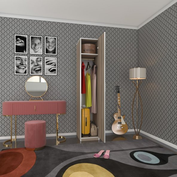 Kenzlife gardırop öğrenci dolabı tek kapılı kasımpatı crd 180*35*42 crd gardolap dolap ofis ürün görseli 1