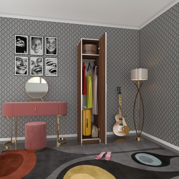 Kenzlife gardırop öğrenci dolabı tek kapılı kasımpatı cvz 180*35*42 cvz gardolap dolap ofis ürün görseli 1