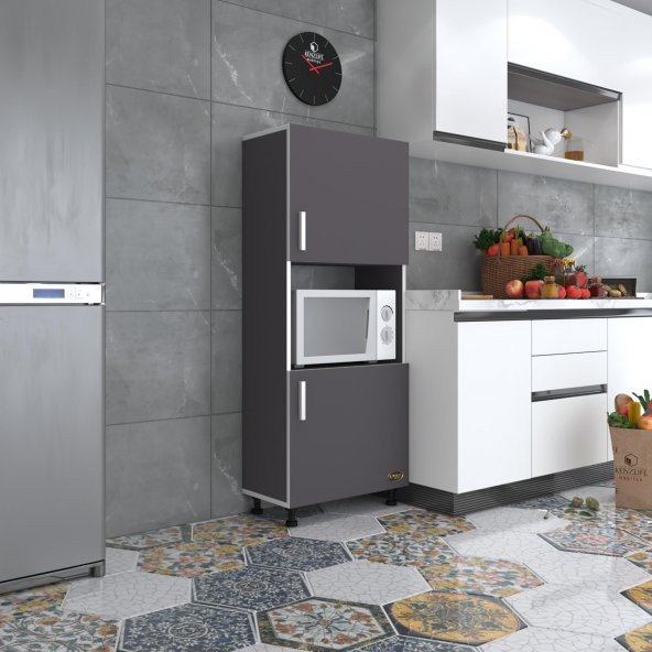 Kenzlife mini fırın dolabı gökhun gri 148*60*30 ayaklı mikroalga midi fırın mutfak ürün görseli 1