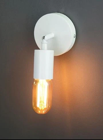Rsylight Retro Beyaz Metal 180 Derece Mafsallı Dekoratif Rustik Aplik ürün görseli 1