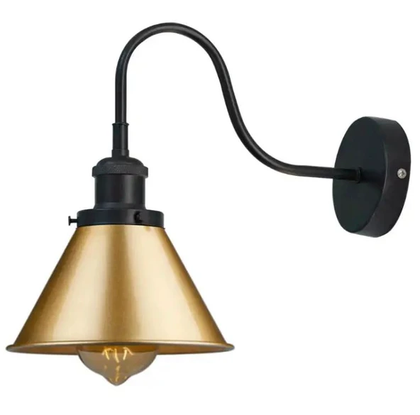 Rsylight Retro Siyah Gold Metal Modern Dekoratif Rustik Aplik ürün görseli 1