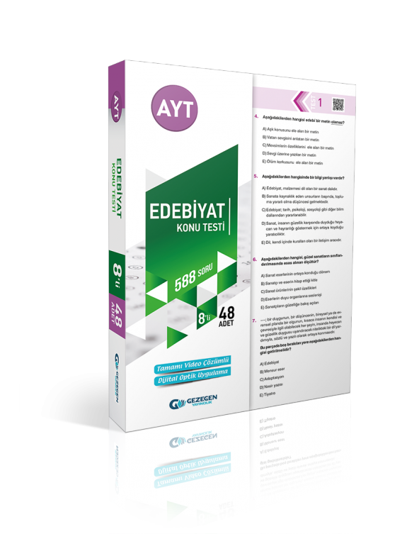 Gezegen  Yayınları AYT Edebiyat Yaprak Test ürün görseli 1