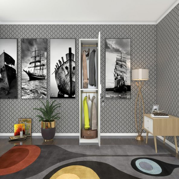 Kenzlife kilitli gardırop öğrenci dolabı tek kapılı günebakan byz 180*35*42 byz gardolap dolap ofis ürün görseli 1