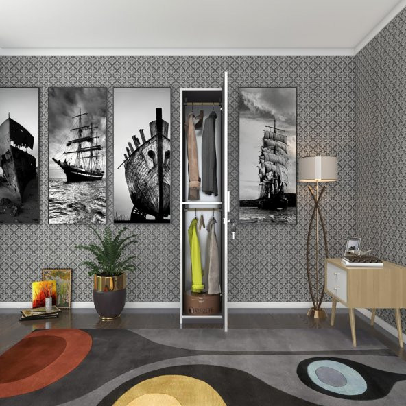 Kenzlife kilitli gardırop öğrenci dolabı tek kapılı günebakan byz 180*35*42 gri gardolap dolap ofis ürün görseli 1