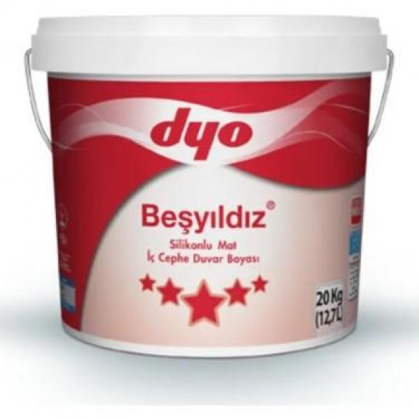 Dyo Beşyıldız Silikonlu Mat İç Cephe Boyası Beyaz 20 Kg ürün görseli 1