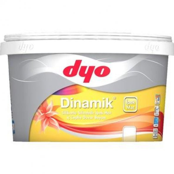Dyo Dinamik Silikonlu İpekmat İç Cephe Boyası Beyaz 2.5 Lt. ürün görseli 1