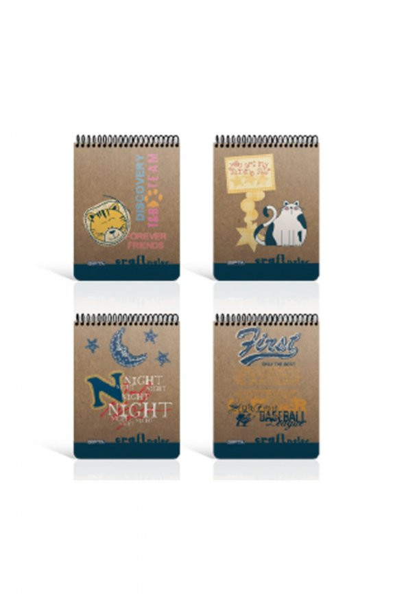 Gıpta Craft Notes Spiralli Sert Kapak Kraf A4 100 Yaprak Çizgisiz Defter (1826) ürün görseli 1