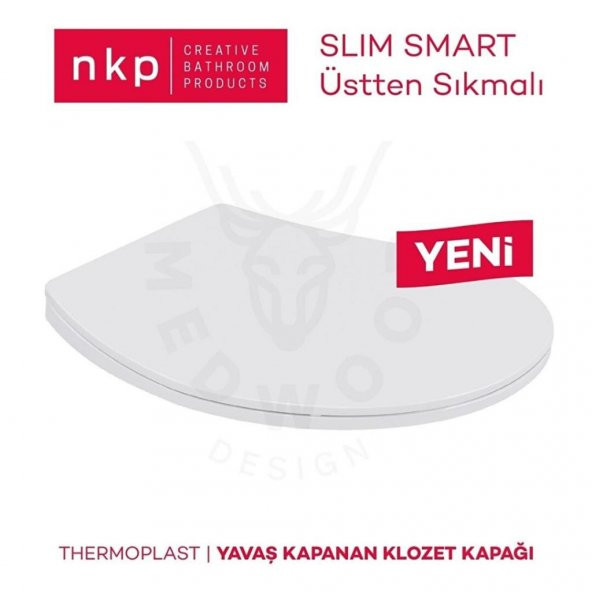 NKP Slim Smart Thermoplast Yavaş Kapanan Klozet Kapağı NKP0302 ürün görseli 1
