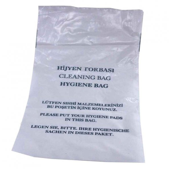 1000 Adet Otel Buklet Tipi Banyo Tuvalet  Hijyen Atık Poşeti 15 x 25 CM Küçük Boy ürün görseli 1