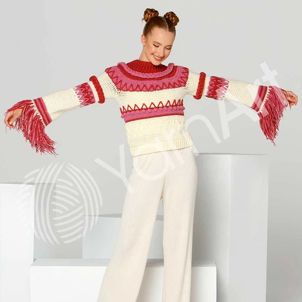 Yarnart Merino De Luxe 50 3864 - Resim 6