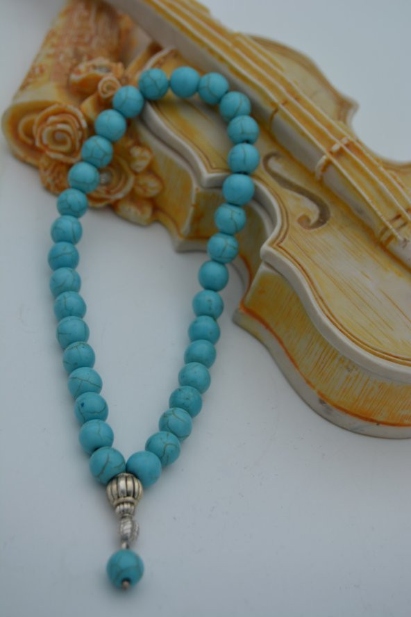 STONEAGE JEWELLERY Mini Turkuaz Taşlı Tespih Tesbih ürün görseli 1