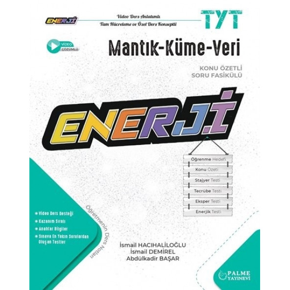 Palme Yayınevi Enerji TYT Mantık-Küme-Veri Konu Özetli Soru Fasikülü ürün görseli 1