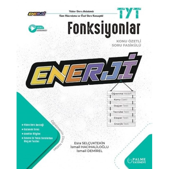 Palme Yayınevi Enerji TYT Fonksiyonlar Konu Özetli Soru Fasikülü ürün görseli 1