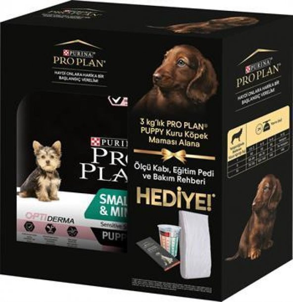 Proplan Puppy Mini Somonlu Köpek Maması 3 Kg (Ölçü Kabı, Eğitim Pedi ve Bakım Rehberi Hediyeli) ürün görseli 1