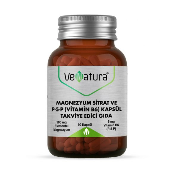 Venatura Magnezyum Sitrat P-5-P (Vitamin B6) Kapsül 90 Kapsül ürün görseli 1