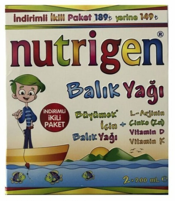 Nutrigen Balık Yağı Şurubu 200 ml 2 li Paket ürün görseli 1