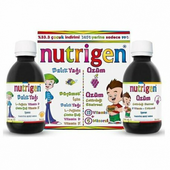 Nutrigen Balık Yağı 200 ml + Üzüm Çekirdeği Ekstresi 200 ml SET ürün görseli 1