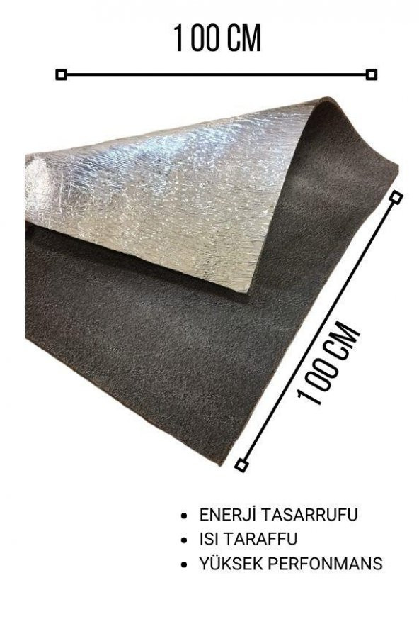 ALÜMİNYUM KAPLI POLİETİLEN SÜNGER LEVHA 10 MM (EN:1 MT BOY:3 MT) ürün görseli 1