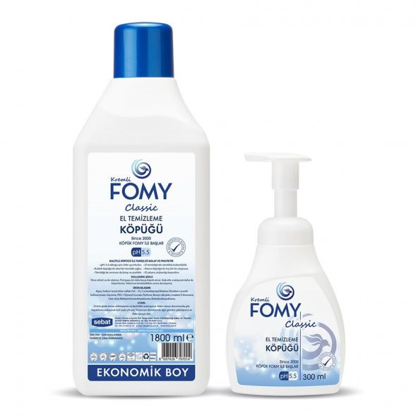 FOMY Classic Köpük Sabun Seti 1800+300 ml ürün görseli 1