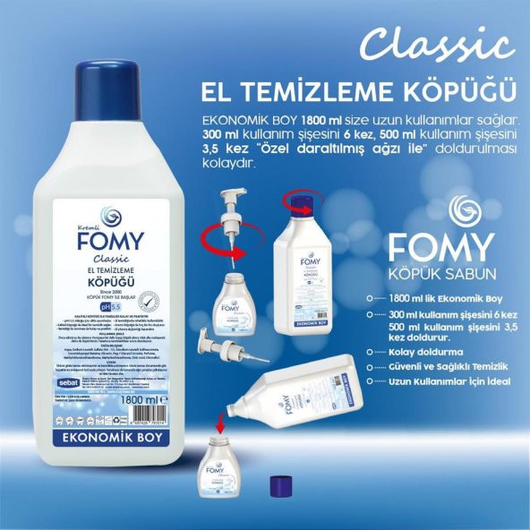 FOMY Classic Köpük Sabun Seti + PAKY Elde Bulaşık Deterjanı - Resim 4