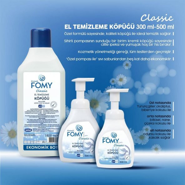 FOMY Classic Köpük Sabun Seti + PAKY Elde Bulaşık Deterjanı - Resim 8