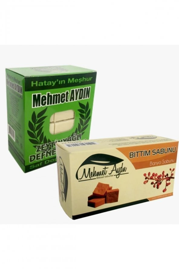Mehmet Aydın Zeytinyağlı Defne Sabunu 950 gr + Bıttım Sabunu 480 gr ürün görseli 1