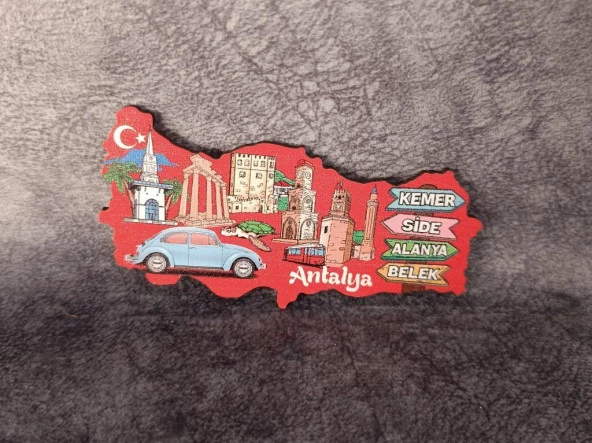 Magnet Harita Deniz Araba Turistik Buzdolabı Süsü Manyetik Mıknatıslı Hediyelik Eşya ürün görseli 1