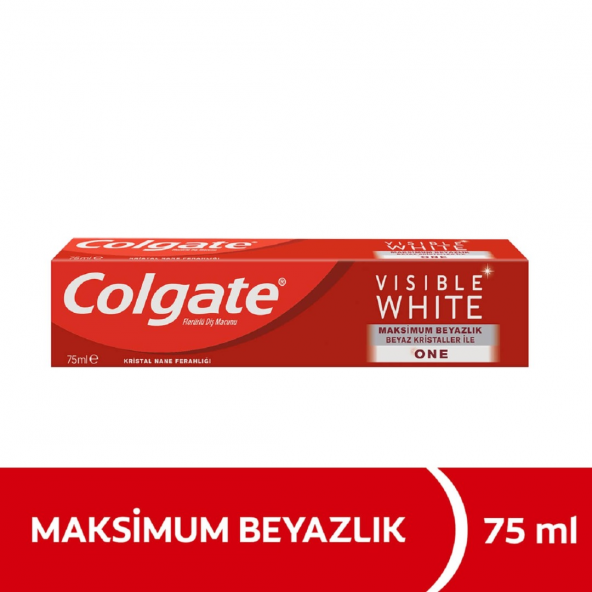 COLGATE DİŞ MACUNU 75ML-VISIBLE WHITE RESTORE KIRMIZI ürün görseli 1