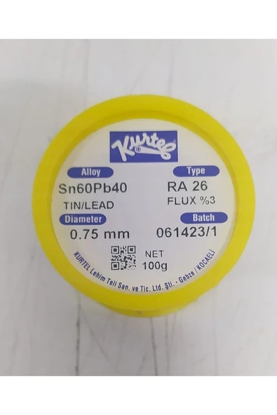 Kurtel Lehim Teli 100GR 0.75MM Kendinden Pastalı ürün görseli 1