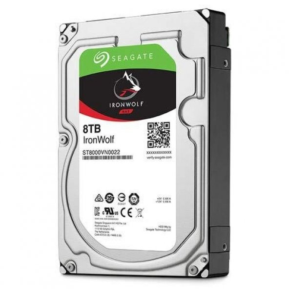 Seagate 8TB 3.5" 7200Rpm 256MB IronWolf Nas (ST8000VN004) ürün görseli 1